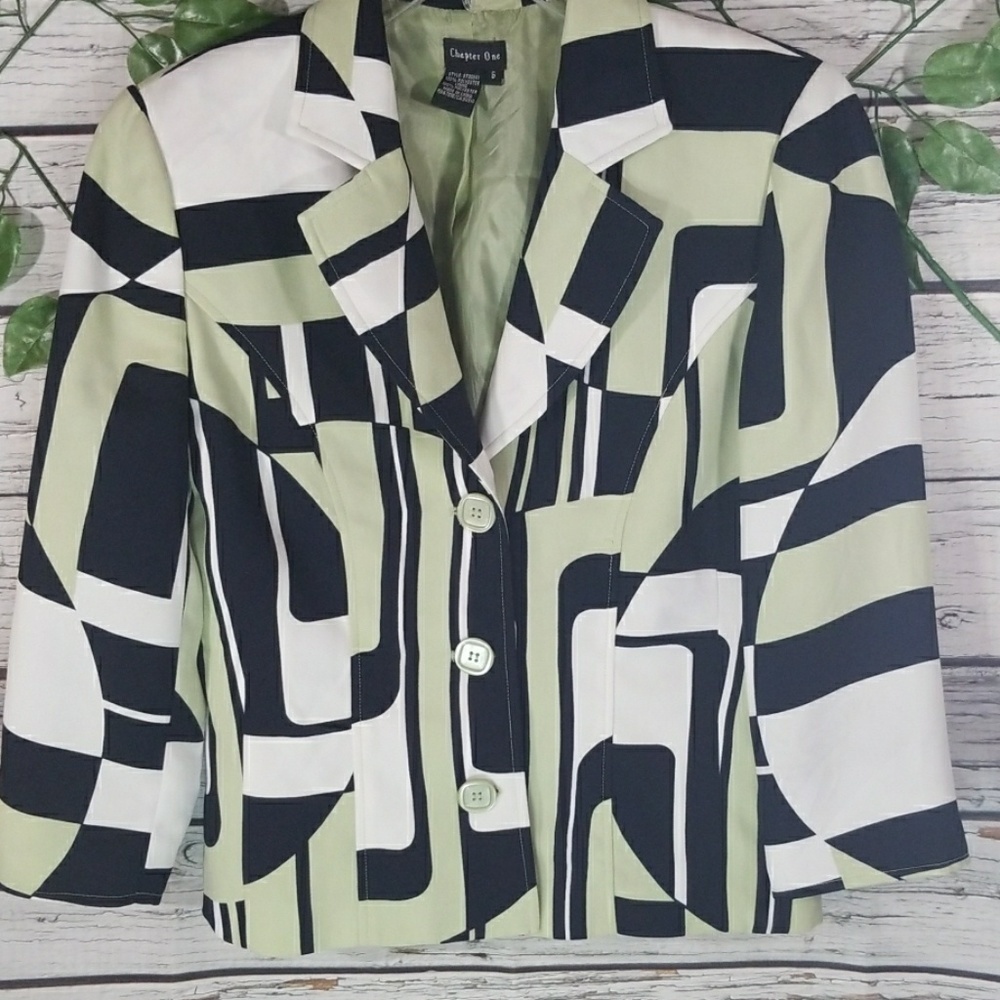 Chapter One button down collared blazer jacket 6 - Picture 2 of 8